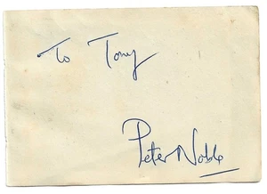 Peter Noble. Actor And Producer. The Life And Death Of Colonel Blimp Signed Page - Picture 1 of 1