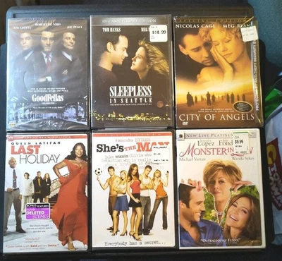Sealed DVD Lot. Goodfellas, City Of Angels, Last Holiday, She's The Man. 6 Dvds Foto 1 de 2
