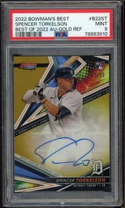 2022 Bowman's Best Best of '22 Auto Gold #B22-ST Spencer Torkelson /50 PSA 9 - Picture 1 of 2