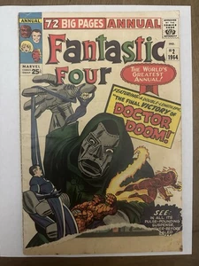 1966 Marvel Fantastic Four Comic Book Annual 2 Origin Doctor Doom Lower Grade - Picture 1 of 21