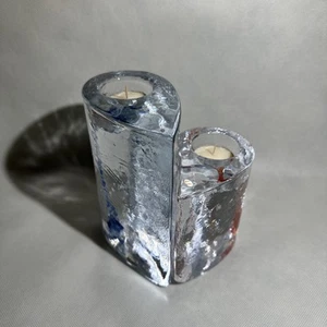 Kosta Boda Kjell Engman Sweethearts Votive Candle Holders 2pcs/set (6” & 4.25”) - Picture 1 of 15