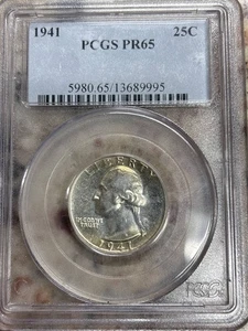 1941 P Quarter Dollars Silver Coinage PCGS PR-65 - Picture 1 of 2