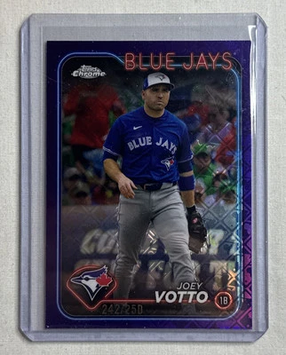 2024 Topps Chrome Joey Votto #171 Purple Logofractor 242/250 - Image 1 of 3