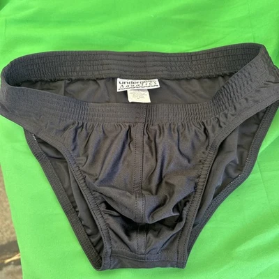 Ropa interior acuática negra vintage para hombre M hecha en Estados Unidos estilo M724 Foto 1 de 4