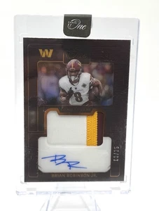 2022 Panini One Brian Robinson RC 3 Color Patch On card blue ink auto /25 Sealed - Picture 1 of 5