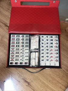 Mahjong 144 Piece Set, Bovine Bone & Bamboo, (Mah-Jong / Mah Jongg) VINTAGE - Picture 1 of 6