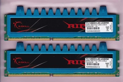4GB 2x2GB PC3-12800 G.SKILL RIPJAWS F3-12800CL8D-4GBRM DDR3-1600 RAM MEMORY KIT - Image 1 of 2