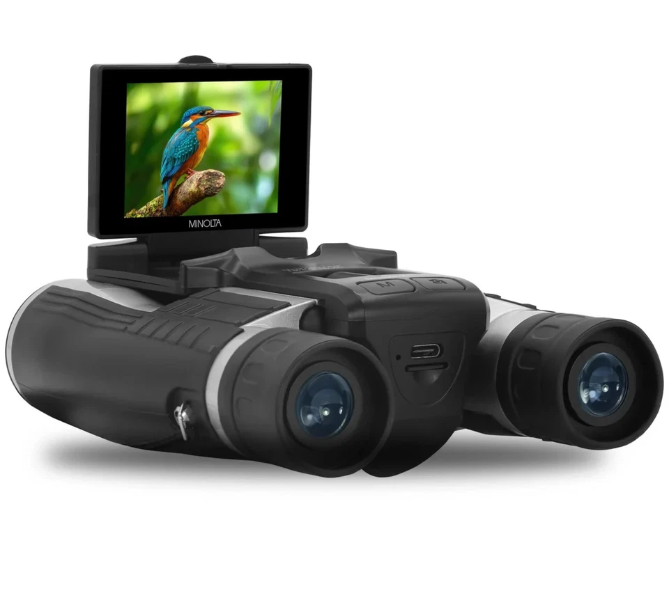 Minolta 12x32 Digital Binoculars - 4K UHD Video Camera, 48MP Photo, 8X Digital - Image 1 of 4