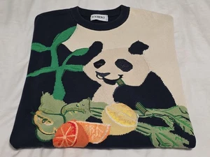 Iceberg Vintage Y2K Embroidered Panda Express Pullover Sweater SZ Large - Picture 1 of 12
