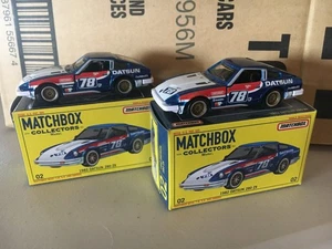 Matchbox Collettore 02/20 1982 DATSUN 280 ZX ROSSO BIANCO BLU Pneumatici Gomma ~ LEGGI - Foto 1 di 15