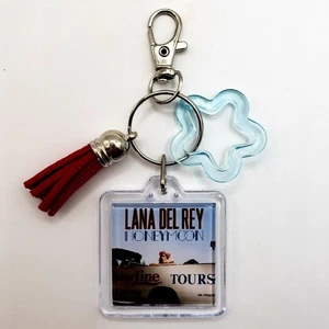 double sided keychain handmade featuring - Lana Del Rey's album "Honeymoon" - Picture 1 of 3
