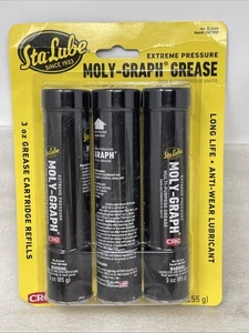 Paquete de 3 lubricantes de presión extrema cartucho de grasa multiusos Moly Graph de 3 OZ - Imagen 1 de 7