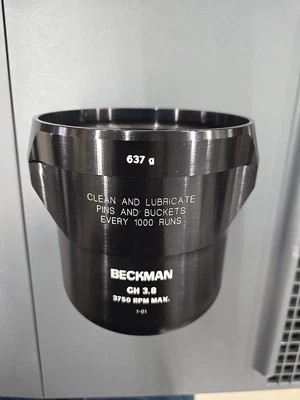Beckman Coulter GH-3.8/GH-3.8A Centrifuge Bucket Max 3750 RPM 637  Grams - Image 1 of 4