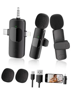 Mini Microphone,3-in-1 Wireless Lavalier Microphone for - Picture 1 of 7