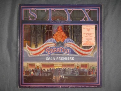 STYX -PARADISE THEATER  VINYL LP  1ST 1981 US PRESS  HOLOGRAPHIC  W.HYPE STICKER - Image 1 of 4