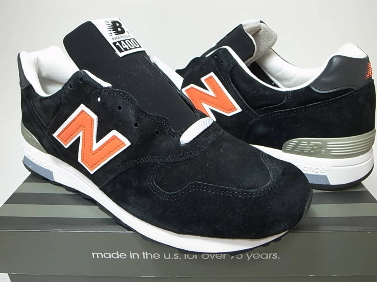 New Balance J. Crew x 1400 Made In USA Black Orange for Sale