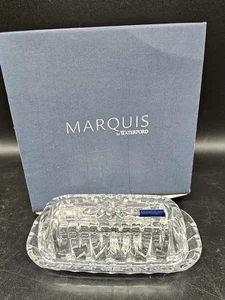 Marquis By Waterford Sheridan Covered Butter Dish New W/ Box Lead 1/4 Pound SEE - Picture 1 of 16
