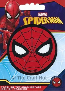 Iron On Printed Motif Patch Novelty 6.25cm Round Shaped Marvel Spider-Man new - Picture 1 of 2
