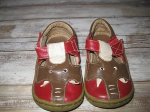 Livie & Luca Boys 7 M (US) Red/Brown Elephant Shoes Alabama - Picture 1 of 5