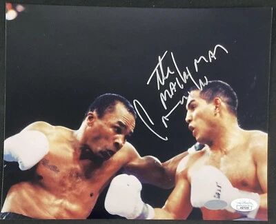Hector Macho Camacho Signed Photo 8x10 Boxing Autograph v Sugar Ray Leonard JSA - Image 1 of 3