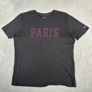 Paris Saint Germain Shirt Mens XL Gray Pink Nike Soccer Football Short Sleeve - Picture 1 of 9