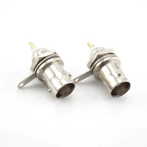 BNC Female Chassis Panel Mount Nut Bulkhead Solder Type Jack Coaxial Connector - Picture 1 of 6