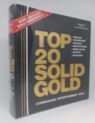 Commodore 64/128 Top 20 Solid Gold Collector's Edition Vintage 1989 New & Sealed - Image 1 of 4