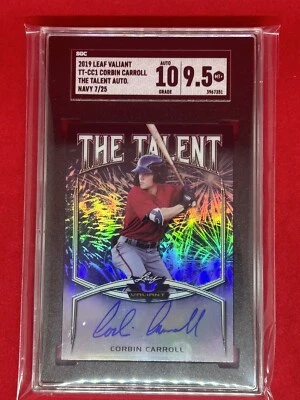 Corbin Carroll Auto/25!!🔥 2019 Leaf Talent Navy! SSP Hot! - Image 1 of 4
