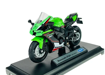 WELLY KAWASAKI NINJA ZX-10R 1:18 DIE CAST METAL MODEL NEW IN BOX MOTORCYCLE - Image 1 of 4
