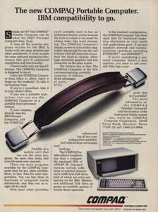 1983 Compaq Portable Computer: IBM Compatibility To Go Vintage Print Ad - Picture 1 of 1