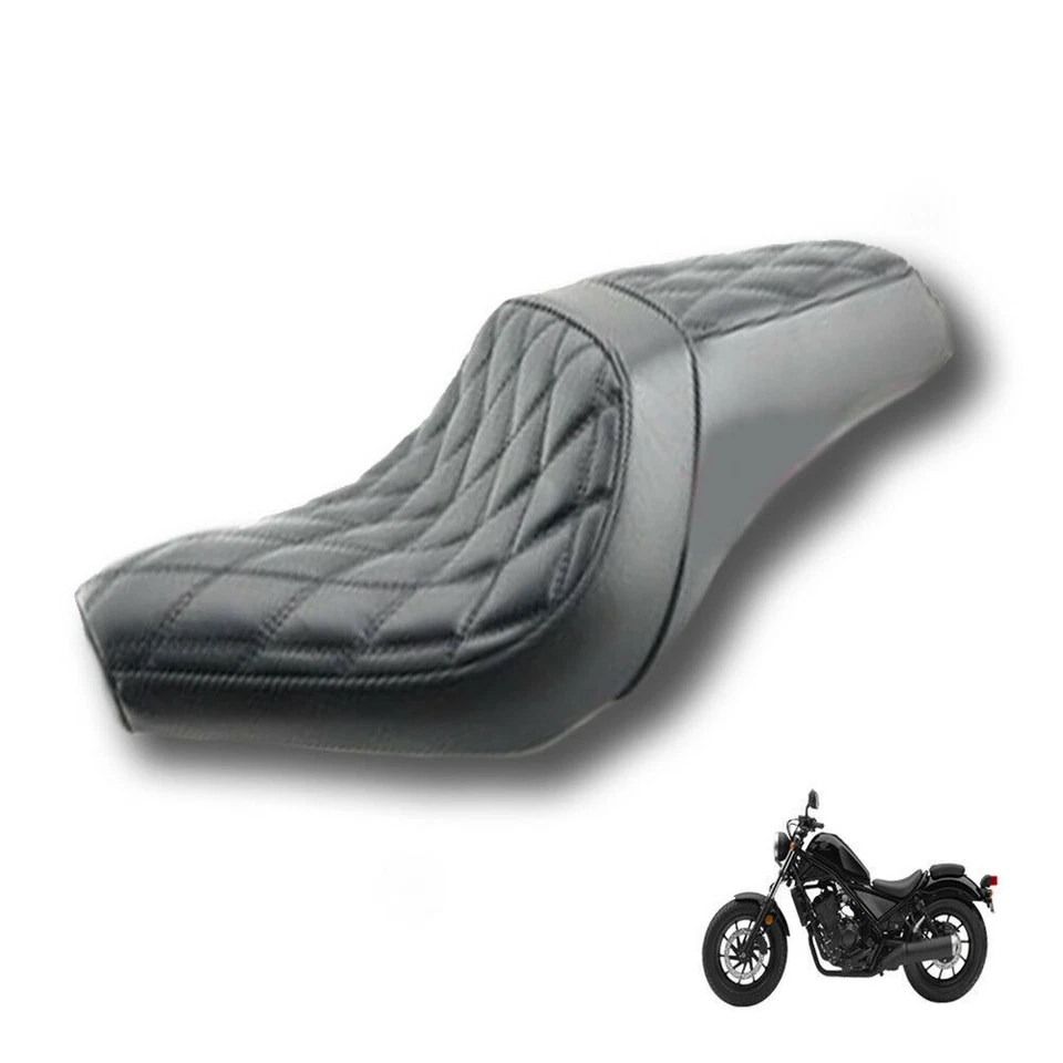 REPLACEMENT DOUBLE CUSHIONS DUAL SEAT BLACK HONDA REBEL CMX 300 500 2017-2024 - Image 1 of 4