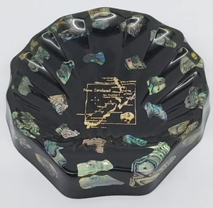 Fiordland NZ Souvenir Paua Shell Shaped Soap Dish Tray Key Jewellery Holder - Picture 1 of 8