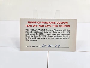 Vintage 1977 Kenner Star Wars Early Bird Kaufbeleg Gutschein - Bild 1 von 2
