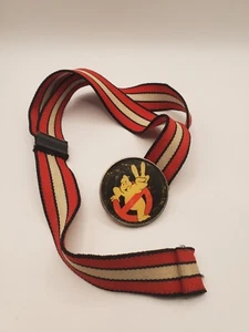 Vintage Ghostbusters 2 memorabilia belt buckle on lanyard 1988 by Lee NYC - Picture 1 of 6