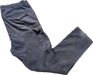 Men’s Superdry Cargo Trousers Multi Pocket Utility Combat Pants Black W36 L32
