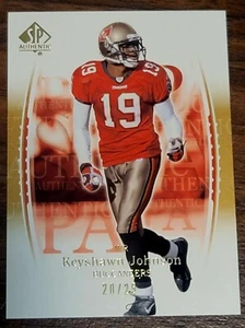 Keyshawn Johnson 2003 Upper Deck SP Authentic Gold Parallel Card #71 #20/25 Bucs - Bild 1 von 2