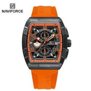 Naviforce Watch Men Sport silicone band Luminous Waterproof Quartz NF8052 - Picture 1 of 15