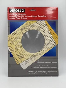 Apollo Full Page Magnifier 2X Lens Unbreakable & Scrstch Resistant High Power - Picture 1 of 2