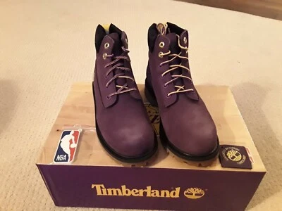 Timberland OA294F 527 NBA LOS ANGELES LAKERS Boot-YOUTH 2.5-# - Image 1 of 4