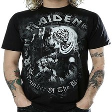 IRON MAIDEN Number Of The Beast Greytone T-SHIRT NEW S M L XL 2X official band