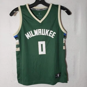 Damian Lillard Milwaukee Bucks Jersey Youth M Green NBA Basketball Fanatics NWOT - Picture 1 of 10