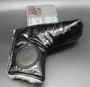 Luxury PSYKO GOLF Croc-Effect Genuine Leather Putter Embossed Logo Head Cover - Picture 1 of 6