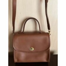 Vintage COACH bag glove tanned leather 9977 brown inside Zippered pocket Used