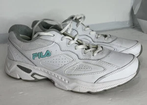 Fila Damen weiß Reunion Sneakers Low-Top Court Schnürschuhe Tennisschuhe Größe 10 M - Bild 1 von 6