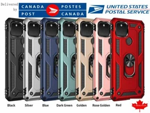 Funda rígida a prueba de golpes para Google Pixel 4/4XL/4A/5 con cubierta de soporte de anillo de metal - Imagen 1 de 17