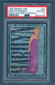 1993 Sports Time MARILYN MONROE #84 First Personal Coach Purple Dress PSA 10 GEM - Picture 1 of 2