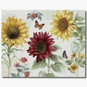 Glass Counter Saver 15"x 12"- "Sunflower Splendor" - Picture 1 of 3
