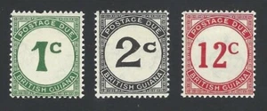 British Guiana 1940 Postage Dues SG D1, D2, D4 MM - Picture 1 of 2
