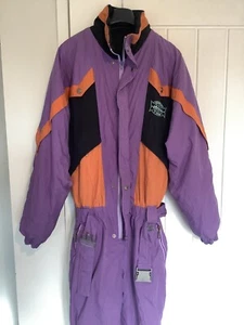 Retro Vintage Campri Ski / Snowboard Suit. Size Large. Purple, Black and Orange. - Picture 1 of 7