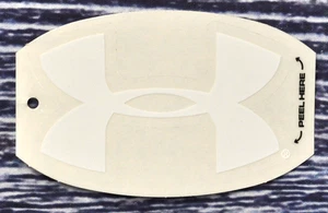Under Armour Vinyl Decal White on Clear 2" X 3" - Picture 1 of 1